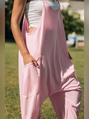 Free people inspired harem overalls